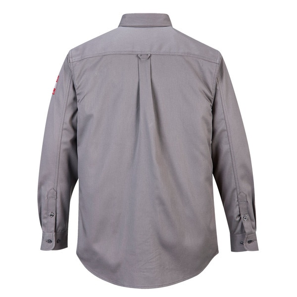 Bizflame Button Up Work Shirt in Gray